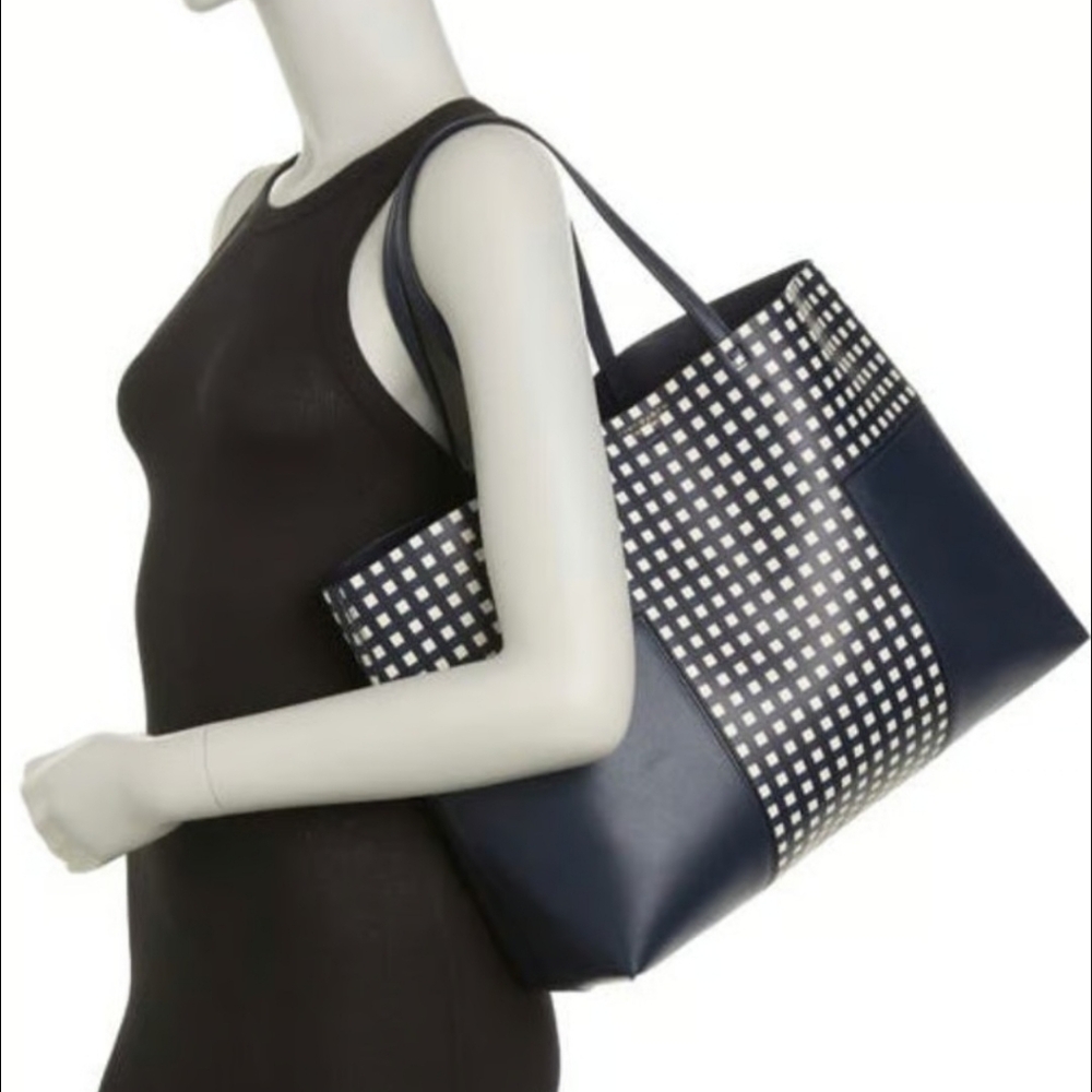 Tory Burch T-BLOCK leather Tote (Flawed)